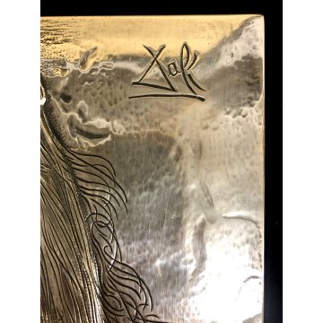 BASSORILIEVO a SBALZO Salvator Dalì ARGENTO 999 n° 004 DONNA CAVALLO SURREALISMO