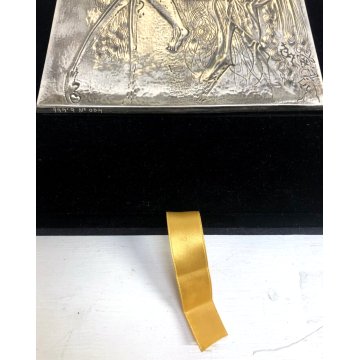 BASSORILIEVO a SBALZO Salvator Dalì ARGENTO 999 n° 004 DONNA CAVALLO SURREALISMO