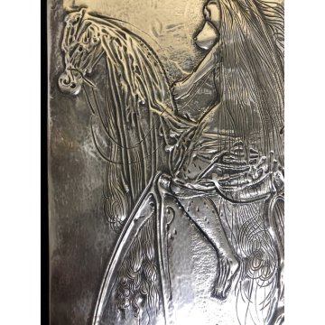 BASSORILIEVO a SBALZO Salvator Dalì ARGENTO 999 n° 004 DONNA CAVALLO SURREALISMO