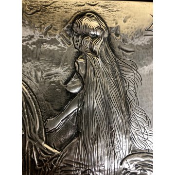 BASSORILIEVO a SBALZO Salvator Dalì ARGENTO 999 n° 004 DONNA CAVALLO SURREALISMO