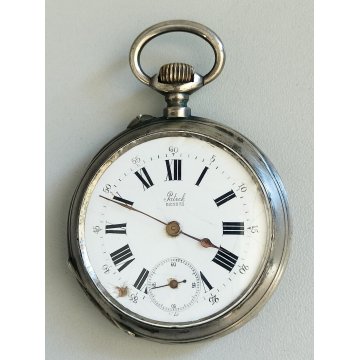 ANTICO OROLOGIO Pateck Geneve TASCA ARGENTO epoca 900 OLD SILVER POCKET WATCH