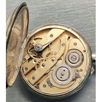 ANTICO OROLOGIO Pateck Geneve TASCA ARGENTO epoca 900 OLD SILVER POCKET WATCH