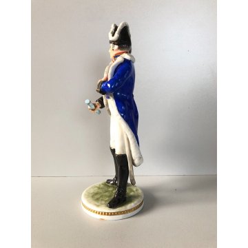 ANTICA FIGURA CERAMICA AK Kaiser SOLDATO NAPOLEONICO DIVISA MILITARE 20, cm/h
