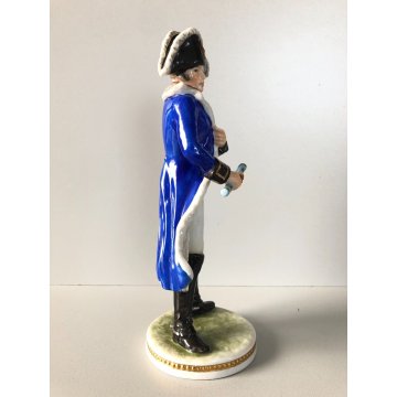 ANTICA FIGURA CERAMICA AK Kaiser SOLDATO NAPOLEONICO DIVISA MILITARE 20, cm/h