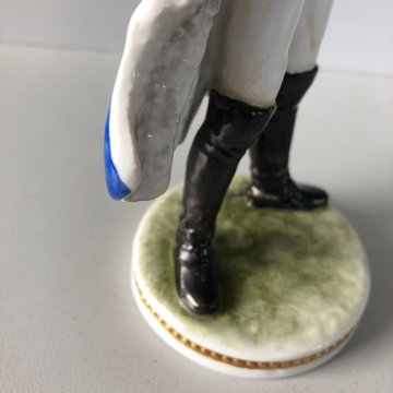 ANTICA FIGURA CERAMICA AK Kaiser SOLDATO NAPOLEONICO DIVISA MILITARE 20, cm/h