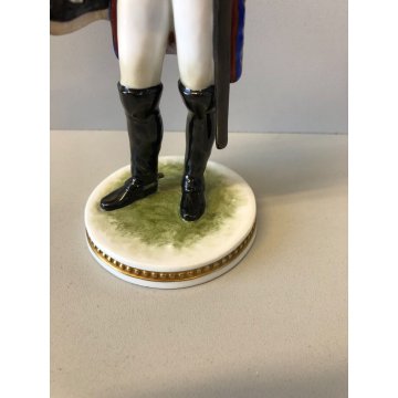 ANTICA FIGURA CERAMICA AK Kaiser SOLDATO NAPOLEONICO Marschall Lannes 19,5 cm/h