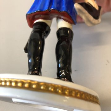 ANTICA FIGURA CERAMICA AK Kaiser SOLDATO NAPOLEONICO Marschall Lannes 19,5 cm/h