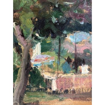 QUADRO DIPINTO OLIO Guido Farina PAESAGGIO La Baracchina Ardenza (LI) TOSCANA