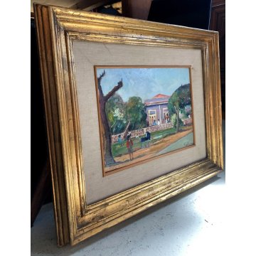 QUADRO DIPINTO OLIO Guido Farina PAESAGGIO La Baracchina Ardenza (LI) TOSCANA