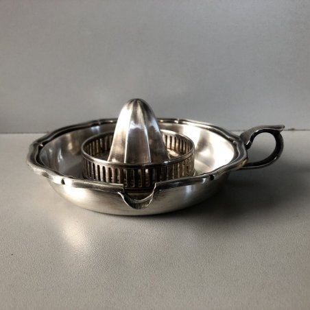 ANTICO SPREMIAGRUMI METALLO ARGENTATO F.lli Broggi Milano LIBERTY EPOCA '30