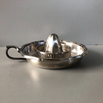 ANTICO SPREMIAGRUMI METALLO ARGENTATO F.lli Broggi Milano LIBERTY EPOCA '30