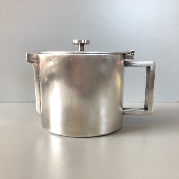 ANTICA TEIERA METALLO ARGENTATO F.lli Broggi Milano ART DECO ATTR. Gio Ponti '20