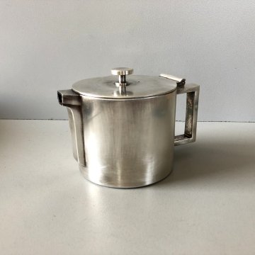 ANTICA TEIERA METALLO ARGENTATO F.lli Broggi Milano ART DECO ATTR. Gio Ponti '20