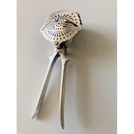 ANTICO SPREMILIMONI SPREMIAGRUMI PINZA METALLO ARGENTATO CHRISTOFLE ART DECO '30