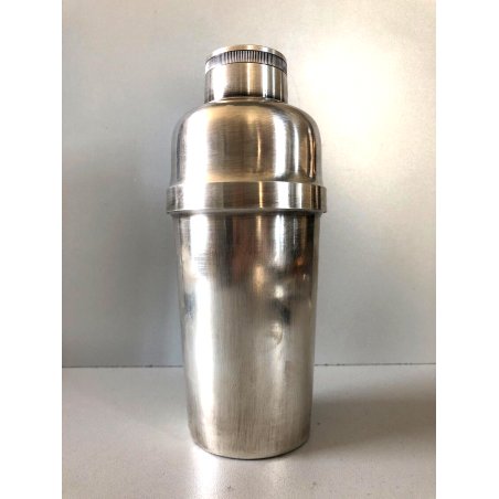 Shaker à Cocktail Vintage en Cristal et Argent, Italie, 1940s