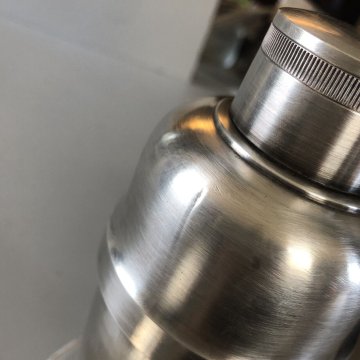 ANTICO Cocktail Shaker METALLO ARGENTATO F.lli Broggi Milano ART DECO' ANNI '30