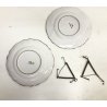 COPPIA PIATTO PARATA CERAMICA Ars Deruta DECORO CERVO BIANCO NERO SIENA VINTAGE