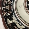 COPPIA PIATTO PARATA CERAMICA Ars Deruta DECORO CERVO BIANCO NERO SIENA VINTAGE