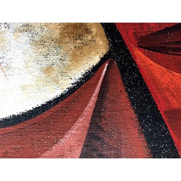 GRANDE QUADRO OLIO TELA Vittorio Maria Di Carlo FIGURA RITRATTO CUBISTA '76