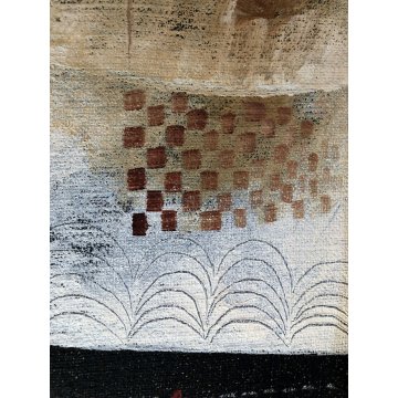 GRANDE QUADRO OLIO TELA Vittorio Maria Di Carlo FIGURA RITRATTO CUBISTA '76