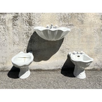 SET SANITARI ANTONIA CAMPI LAVENITE SCI LAVENO MODELLO CONCHIGLIA 1960 CERAMICA