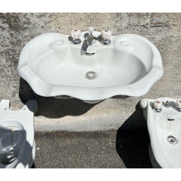 SET SANITARI ANTONIA CAMPI LAVENITE SCI LAVENO MODELLO CONCHIGLIA 1960 CERAMICA