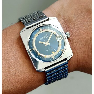 Heberhard & Co Automatic 252-123 Square OROLOGIO POLSO anni 60 OLD WRIST WATCH