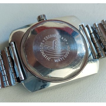 Heberhard & Co Automatic 252-123 Square OROLOGIO POLSO anni 60 OLD WRIST WATCH