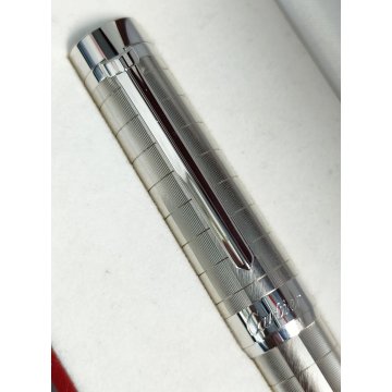 PENNA STILOGRAFICA Cartier PASHA Platino nib ORO 18k vintage FOUNTAIN PEN BOX