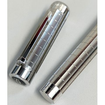 PENNA STILOGRAFICA Cartier PASHA Platino nib ORO 18k vintage FOUNTAIN PEN BOX