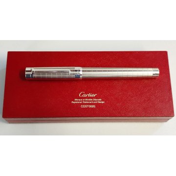 PENNA STILOGRAFICA Cartier PASHA Platino nib ORO 18k vintage FOUNTAIN PEN BOX