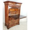 ANTICO SECRETAIRE Cappuccino RADICA NOCE epoca 1800 CASSETTIERA RIBALTA segreti