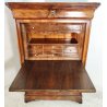 ANTICO SECRETAIRE Cappuccino RADICA NOCE epoca 1800 CASSETTIERA RIBALTA segreti