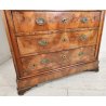 ANTICO SECRETAIRE Cappuccino RADICA NOCE epoca 1800 CASSETTIERA RIBALTA segreti