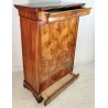 ANTICO SECRETAIRE Cappuccino RADICA NOCE epoca 1800 CASSETTIERA RIBALTA segreti