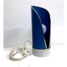 LAMPADA TAVALO ABATJOUR VINTAGE SMALTO BIANCO AZZURRO METALLO MODERN DESIGN '70s