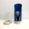LAMPADA TAVALO ABATJOUR VINTAGE SMALTO BIANCO AZZURRO METALLO MODERN DESIGN '70s