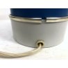LAMPADA TAVALO ABATJOUR VINTAGE SMALTO BIANCO AZZURRO METALLO MODERN DESIGN '70s