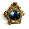 ANTICO SPECCHIO CARTAGLORIA CORNICE LEGNO ORNATO INTAGLIATO BAROCCO ORO '800