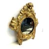 ANTICO SPECCHIO CARTAGLORIA CORNICE LEGNO ORNATO INTAGLIATO BAROCCO ORO '800