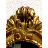 ANTICO SPECCHIO CARTAGLORIA CORNICE LEGNO ORNATO INTAGLIATO BAROCCO ORO '800