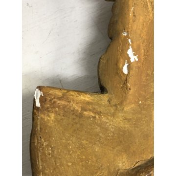 ANTICO SPECCHIO CARTAGLORIA CORNICE LEGNO ORNATO INTAGLIATO BAROCCO ORO '800
