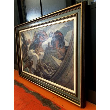 QUADRO DIPINTO OLIO RELIGIOSO Federico Sartori L' ASSUNTA Viareggio 1931