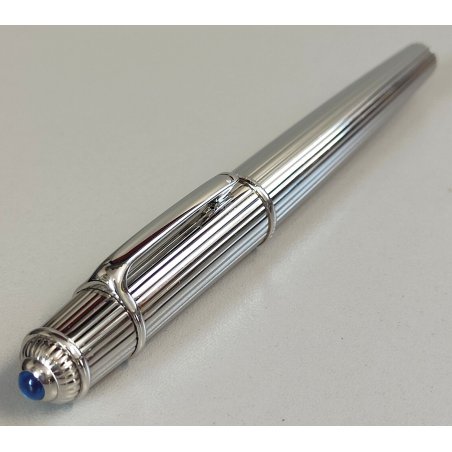 PENNA STILOGRAFICA Cartier DIABOLO Platino nib ORO 18k vintage FOUNTAIN PEN