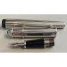 PENNA STILOGRAFICA Cartier DIABOLO Platino nib ORO 18k vintage FOUNTAIN PEN