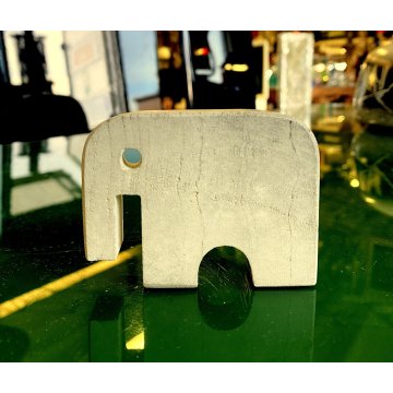 SCULTURA ELEFANTE F.lli MANNELLI travertino RAMPOLANO firmata DESIGN MODERNISTA