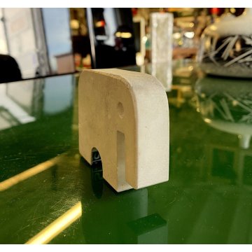 SCULTURA ELEFANTE F.lli MANNELLI travertino RAMPOLANO firmata DESIGN MODERNISTA