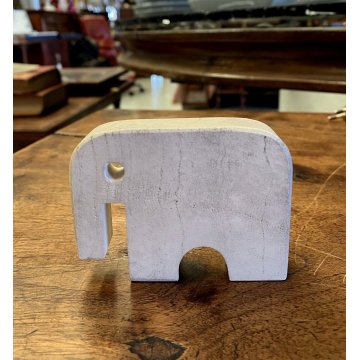 SCULTURA ELEFANTE F.lli MANNELLI travertino RAMPOLANO firmata DESIGN MODERNISTA