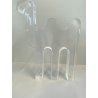 ICONICA SCULTURA in LUCITE CAMMELLO by SILVIO RUSSO per GUZZINI 1970 RARA PLEXI