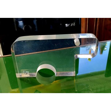 ICONICA SCULTURA in LUCITE IPPOPOTAMO by SILVIO RUSSO per GUZZINI '70 RARA PLEXI